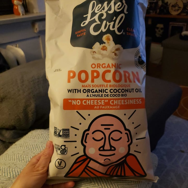 review photo of Lesser Evil Snacks Organic Popcorn No Cheese Cheesiness shared by @jfudge on 02 Aug 2021 - review