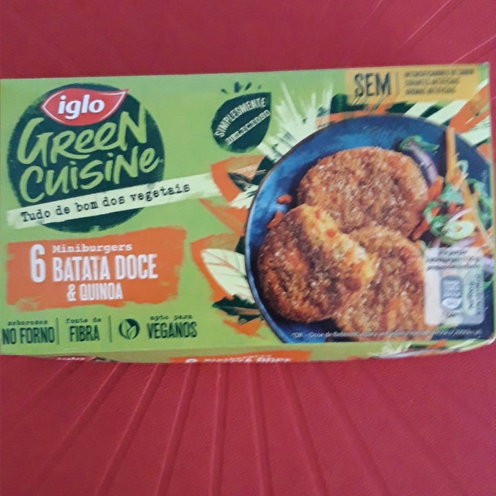 review photo of iglo Green Cuisine Mini burguers batata doce e quinoa shared by @resoumol1972 on 08 May 2022 - review