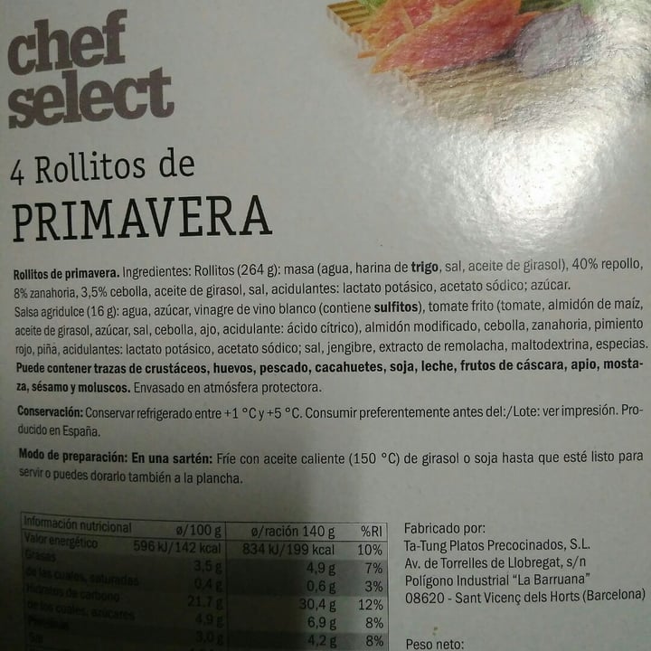 photo of Chef Select Rollitos de Primavera shared by @gottakill on  02 Dec 2019 - review