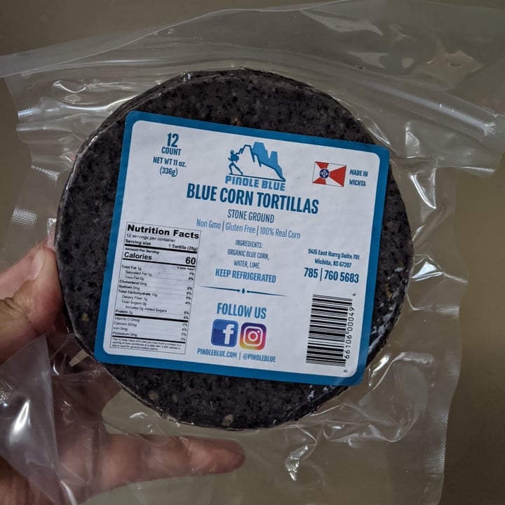 photo of Pinole blue Blue Corn Tortillas shared by @vegohvegan on  05 Feb 2021 - review