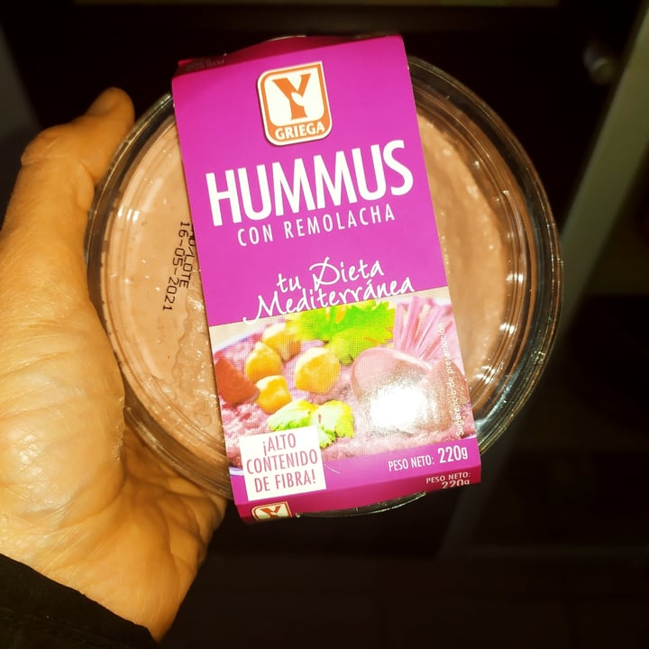 photo of Y Griega Hummus con Remolacha 220g shared by @anniev on  29 Apr 2021 - review