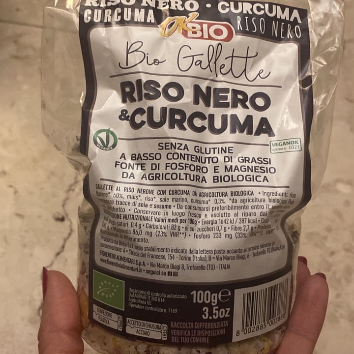 photo of Ok Bio Gallette Riso nero e curcuma shared by @valesau1980 on  14 Jan 2022 - review