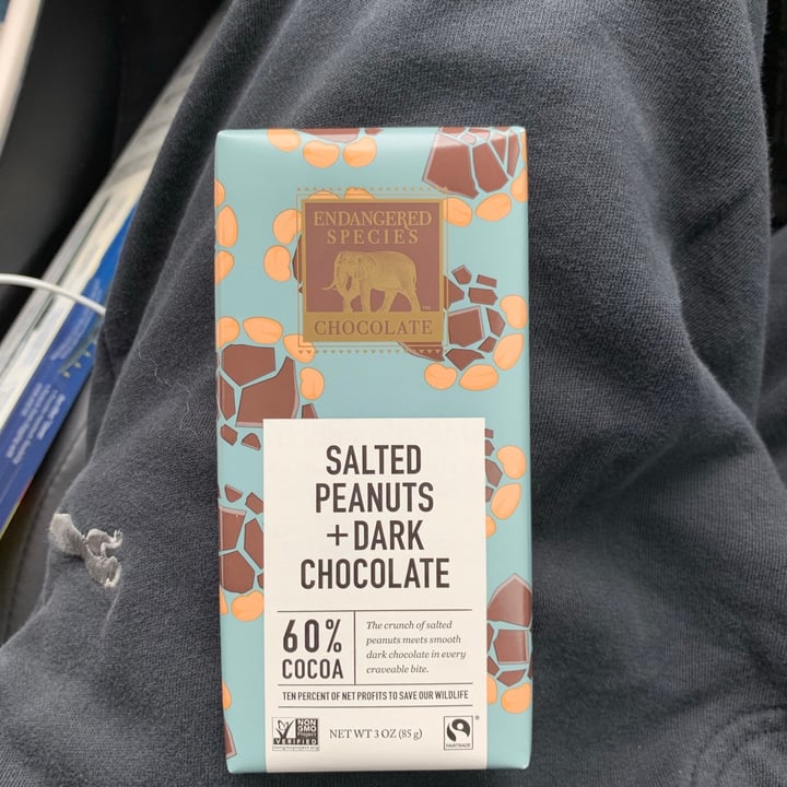 photo of Endangered Species Chocolate Salted Peanuts + Dark Chocolate shared by @hodzicfam on  03 Apr 2021 - review