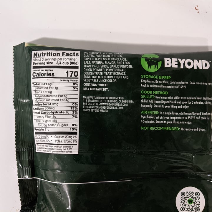 photo of Beyond Meat Beyond Steak Plant Based Seared Tips shared by @tina360 on  03 Nov 2022 - review