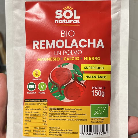 Sol Natural Bio Remolacha En Polvo Reviews