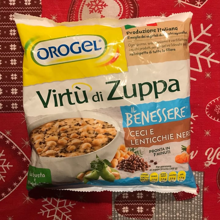 photo of Orogel Virtù di zuppa - Ceci E Lenticchie Nere shared by @glottaveg93 on  24 Dec 2021 - review