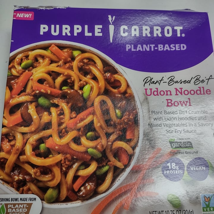 photo of Purple Carrot Udon Noodle Bowl shared by @smartassvegan on  20 Aug 2022 - review