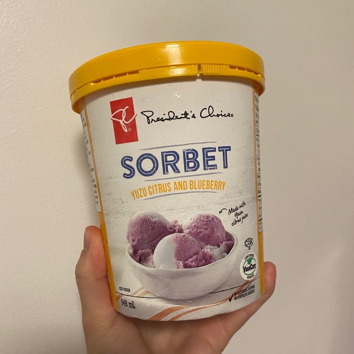 photo of President's Choice Yuzu Citrus and Blueberry Sorbet shared by @kturcotte on  05 Jun 2021 - review