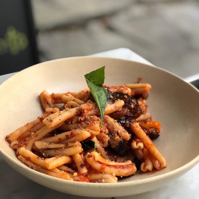 Foto del piatto “Arrabiata parmigiana”