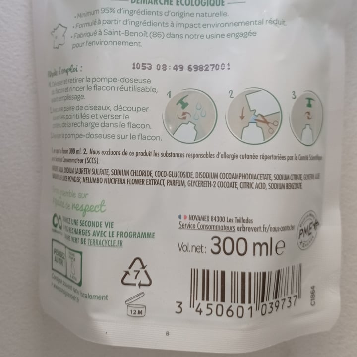 review photo of L'Arbre Vert Gel lavant main micellaire fleur de lotus & aloé véra shared by @koyott on 27 Nov 2022 - review