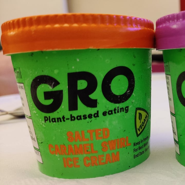 photo of GRO Salted Caramel Swirl Ice Cream shared by @cr0vegan on  24 Mar 2021 - review