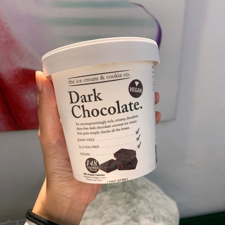 photo of The Ice Cream & Cookie Co Vegan Dark Chocolate Ice Cream shared by @lolahippie on  05 May 2022 - review