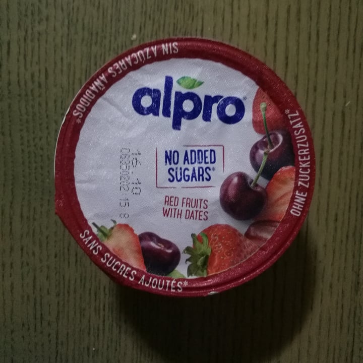 photo of Alpro yogurt red fruits with dates shared by @monysotgiu on  25 Sep 2022 - review