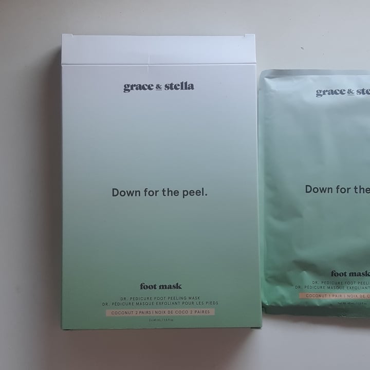 review photo of grace & stella Grace & Stell - Down for the peel - Orgnaic Foot Mask shared by @whitelotto on 26 Jun 2022 - review