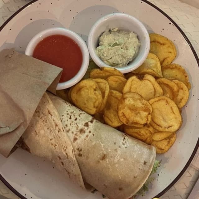 Foto do prato “Wrap de falafel”