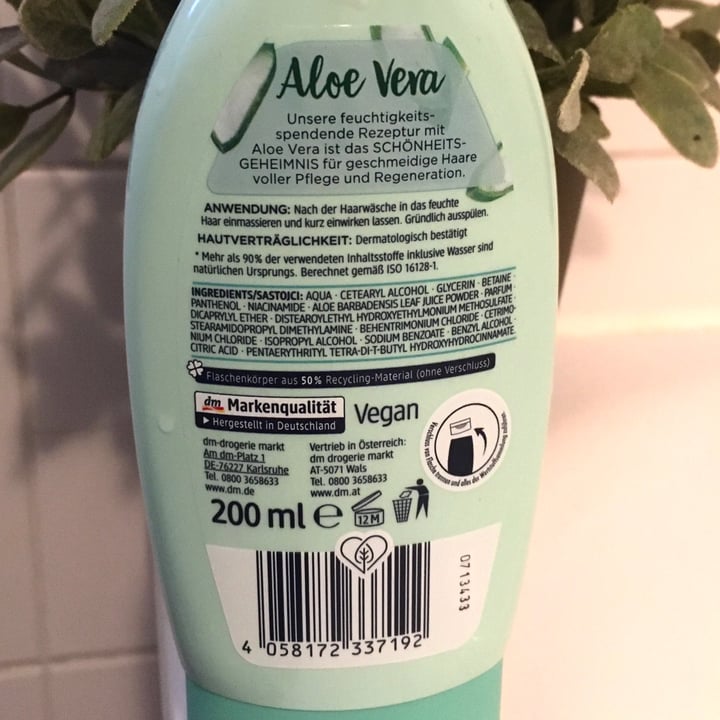 review photo of Balea Feuchtigkeitsspülung Aloe Vera shared by @ronschabe on 09 Nov 2021 - review