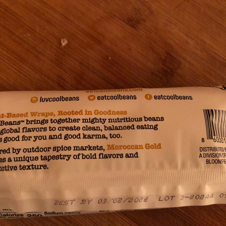 photo of Cool Beans Moroccan Gold Plant-Based Wrap shared by @maryannkiger on  24 Jun 2021 - review