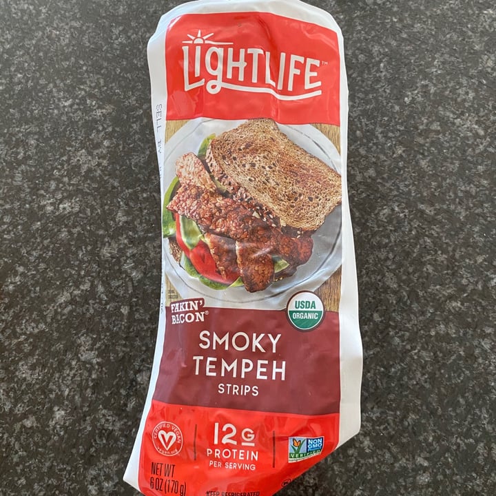 photo of Lightlife Organic Smoky Tempeh Strips Fakin' Bacon shared by @heavenorspace on  13 May 2020 - review