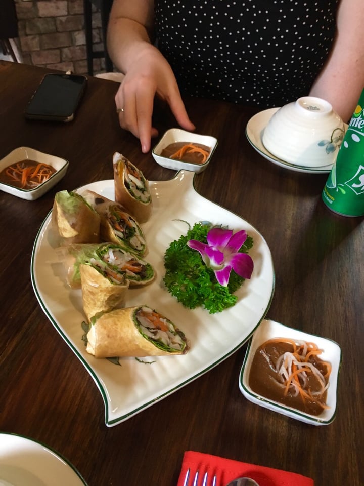 photo of Shamballa Vegetarian Restaurant & Tea House Shamballa Rolls shared by @katelouisepowell on  09 Jun 2019 - review