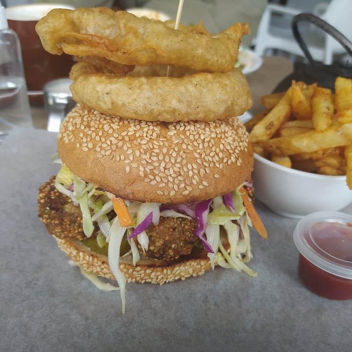 review photo of Knead Bakery Vegan falafel burger shared by @thecapeflatshippie on 04 Mar 2022 - review