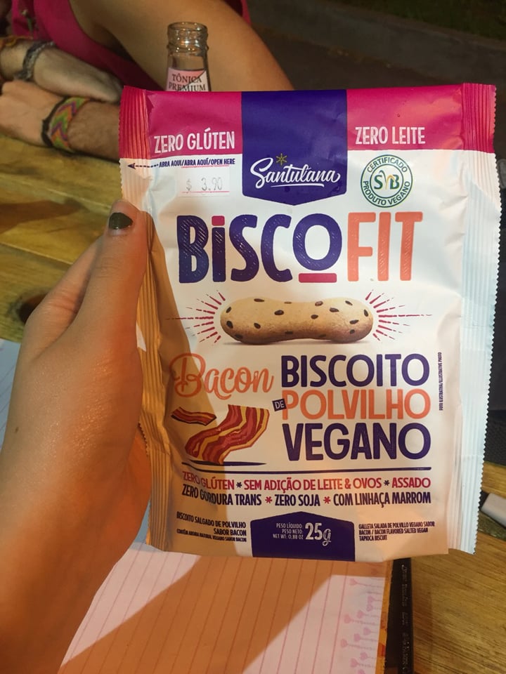 photo of Santulana BiscoFit Biscoito de Polvilho Vegano - Sabor Bacon shared by @sljuie on  20 Mar 2020 - review