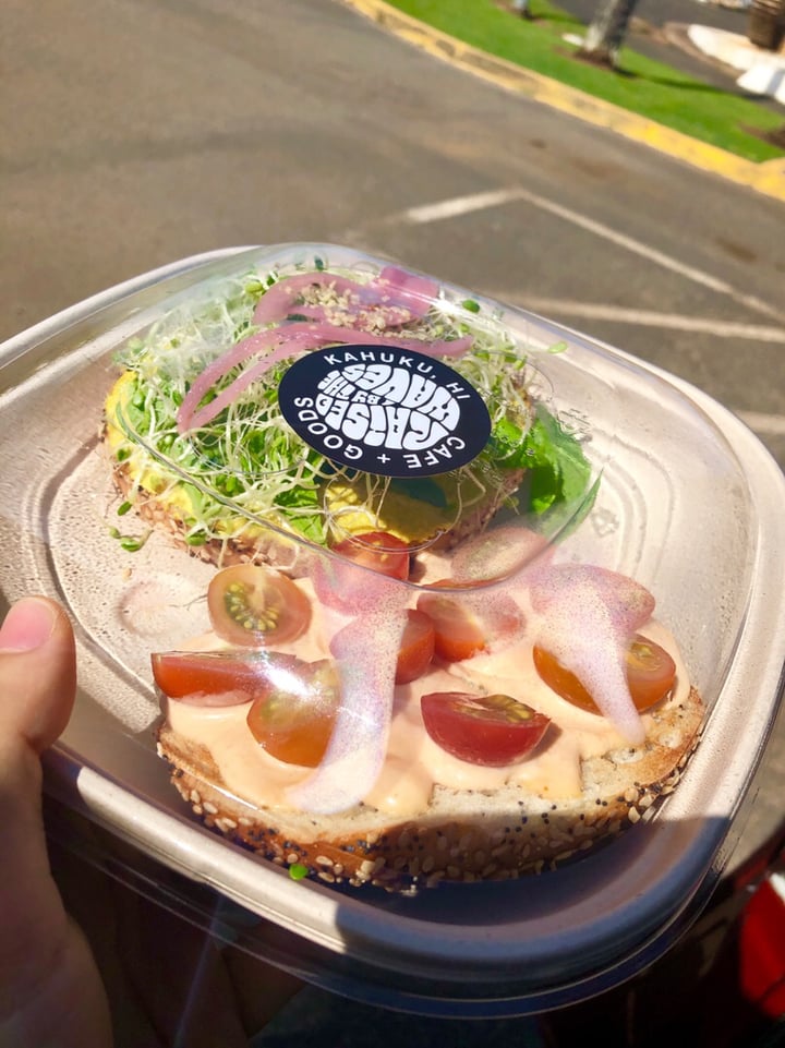 photo of Raised By The Waves Banzai Bagel Sandwich shared by @alohaanimalsanctuary on  22 Feb 2020 - review