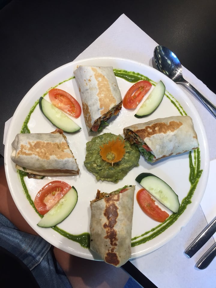 photo of Veggie Garden Maxi wrap con guacamole y queso vegano (wrap with guacamole and vegan cheese) shared by @plantbasedagus on  17 May 2019 - review