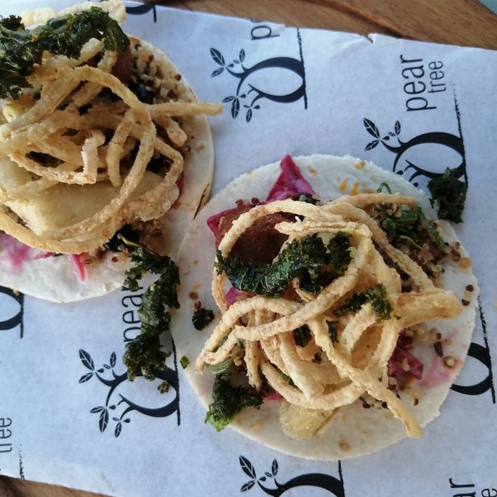 photo of Pear Tree Bistro Pulled Seitan Chicken Tacos shared by @nickyv on  08 Feb 2022 - review