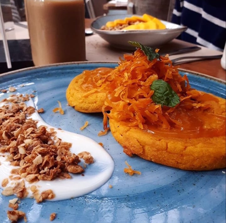 photo of SUNA - Restaurante y Mercado Pancakes de ahuyama shared by @whynotvegan on  24 Aug 2019 - review