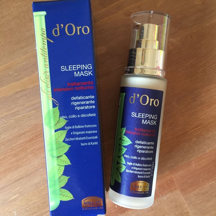 photo of Helan D'oro Sleeping Mask shared by @maddfranz on  29 May 2022 - review