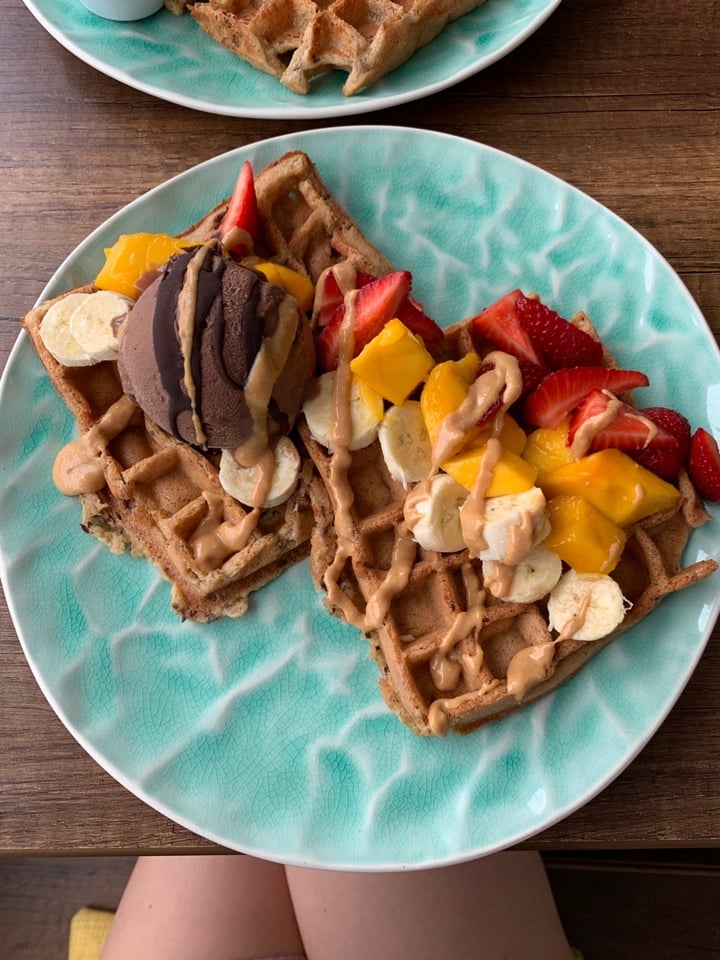 review photo of Helados Artesanales Napoli waffles veganos, helado de chocolate shared by @fabianarepetto on 21 Nov 2019 - review