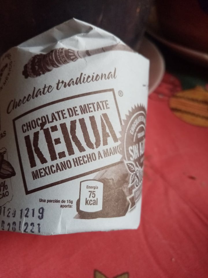 photo of Kekua Chocolate de metate sin azúcar shared by @jat on  05 Mar 2020 - review