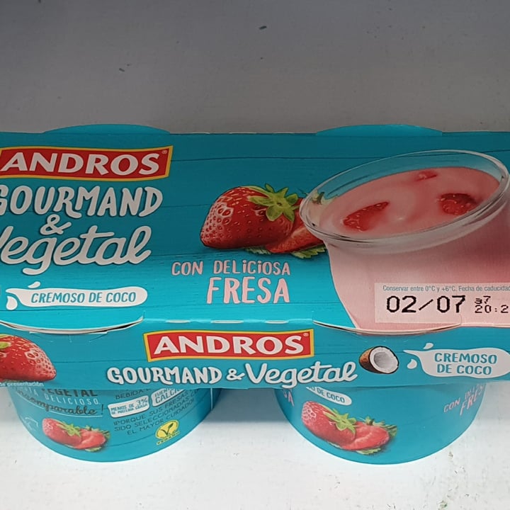 photo of Andros Brassé Fraise Au Lait De Coco shared by @mariencd on  23 Jun 2020 - review