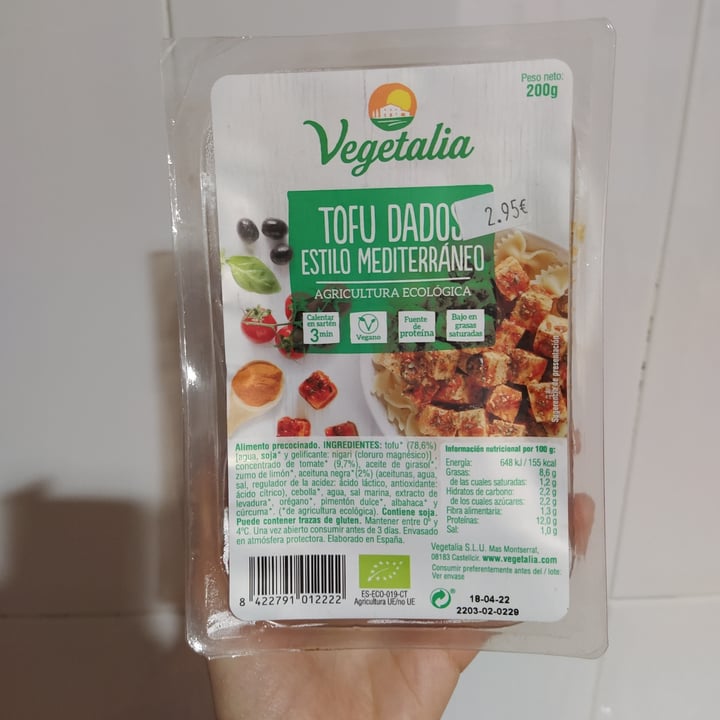photo of Vegetalia Tofu dados estilo mediterráneo shared by @albatm on  21 Feb 2022 - review