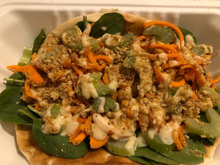 review photo of Sage Against the Machine Food Truck Buffalo Chickpea Caesar Pita Wrap shared by @romarooster on 20 Jan 2020 - review