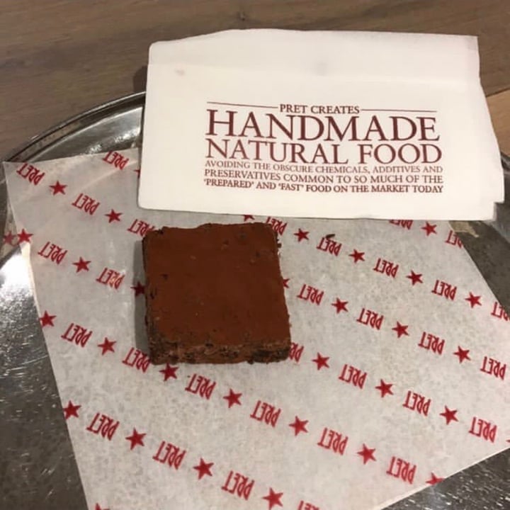 photo of Pret A Manger Handmade natural food - chocolate brownie shared by @plantpoweredpayalla on  10 Sep 2020 - review