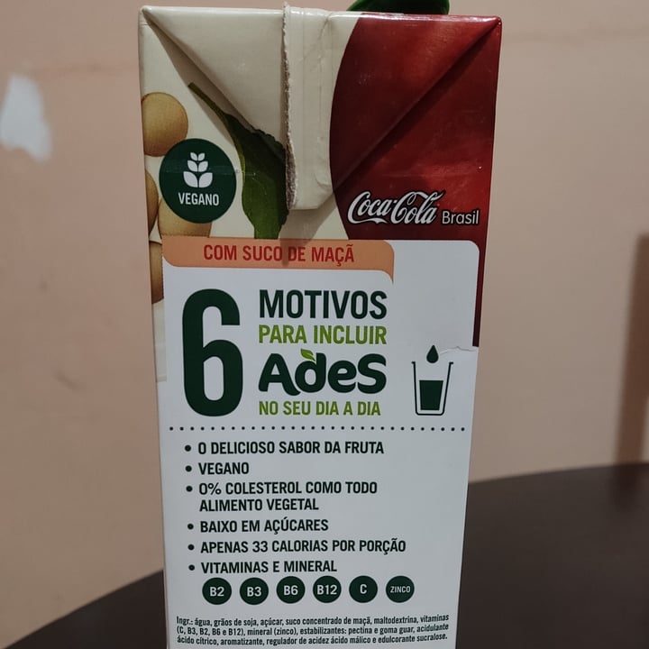 photo of Suco de soja ades Sabor Maca Suco De Soja Ades shared by @imarcelofs on  17 Apr 2022 - review