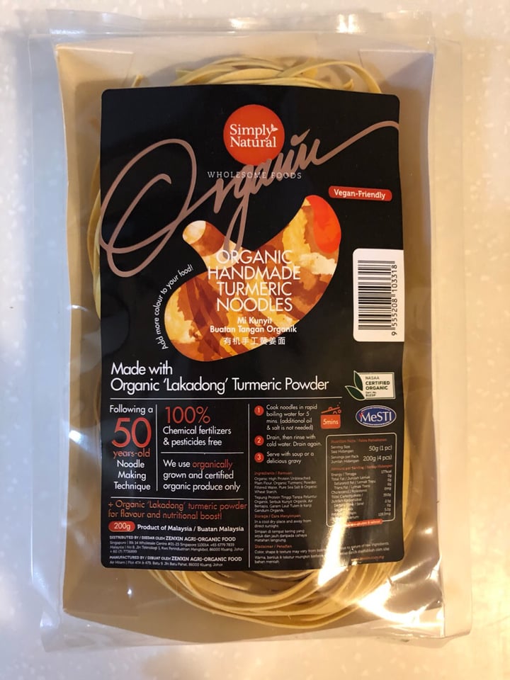 photo of Simply Natural Organic Handmade Turmeric Noodles shared by @ochav on  01 Apr 2020 - review