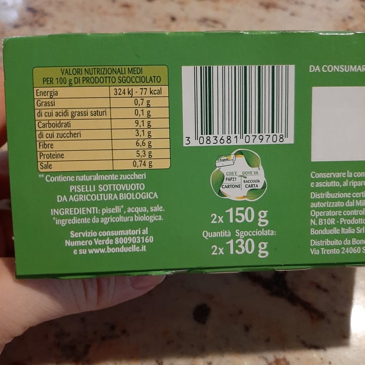 review photo of Piselli bio Piselli Bonduelle shared by @erypat on 29 Mar 2022 - review