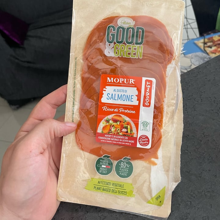 review photo of Good & Green Affettato Di Mopur Al Gusto Di Salmone shared by @dariomanni on 30 Jun 2022 - review