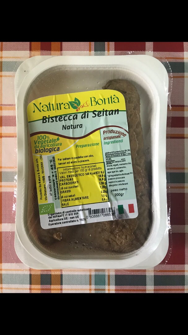 review photo of Natura & Bontà Bistecca di Seitan shared by @cucinavegan on 18 Feb 2020 - review