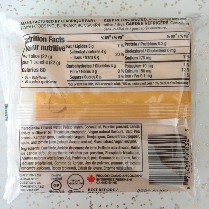 review photo of Daiya Cheddar Style Slices shared by @wernerartinger on 09 Mar 2021 - review
