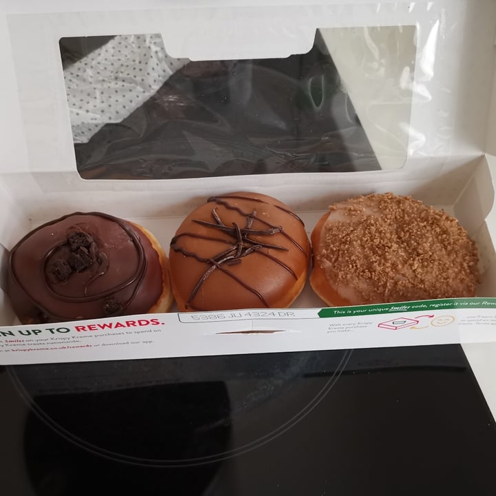 photo of Krispy Kreme The New Vegan Trio: Fudge Brownie Bliss, Caramel Choc Delight And Apple Custard Crumble shared by @brunella1 on  23 Jan 2022 - review