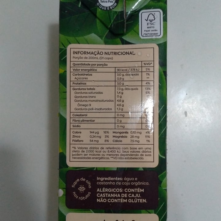 photo of A Tal da Castanha Bebida vegetal shared by @renatalemos on  30 May 2022 - review