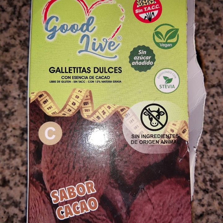 photo of Good live Galletitas de cacao shared by @jfaviaveggie on  15 May 2022 - review