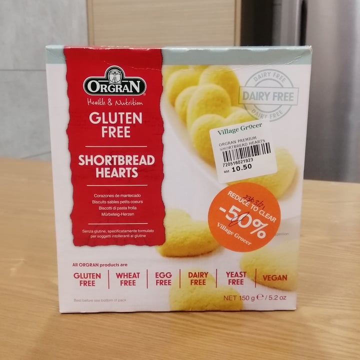 photo of Orgran Shortbread Hearts shared by @moralcompassion4all on  29 Mar 2021 - review