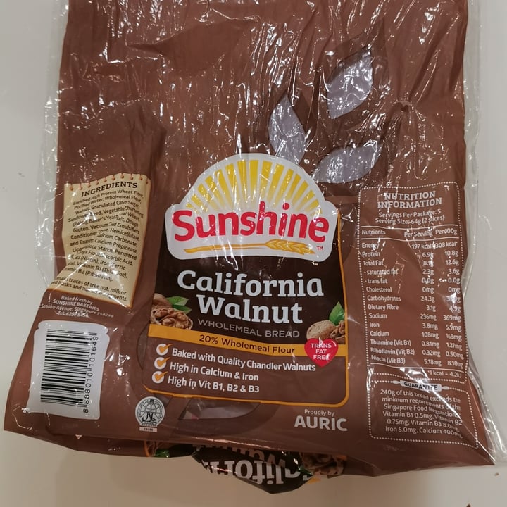 photo of Sunshine Bakeries  California walnut shared by @ahmei on  28 Jan 2021 - review
