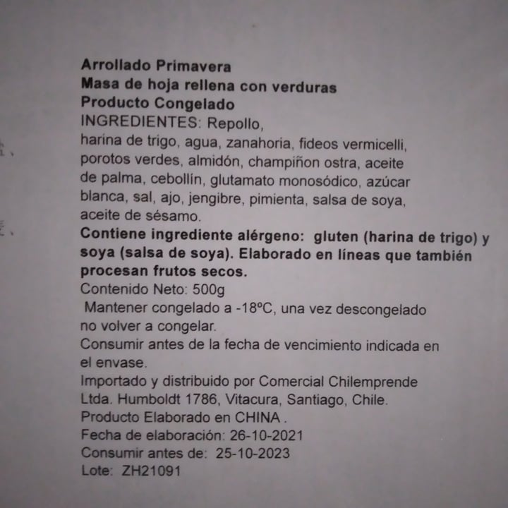 review photo of vege style Arrollados Primavera shared by @minarjs on 27 May 2022 - review