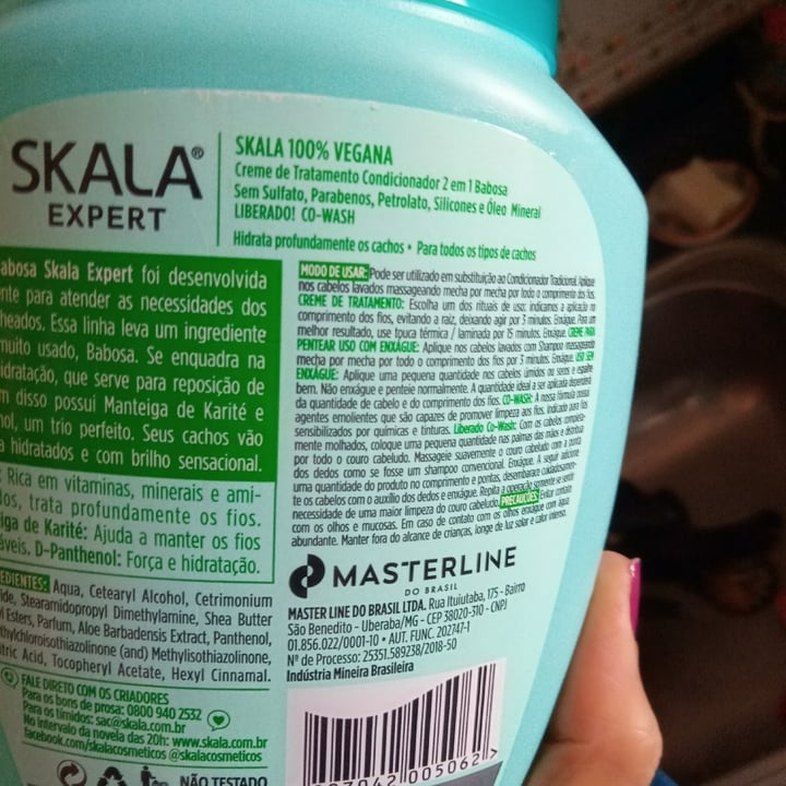 review photo of Skala 2 Em 1 Creme Para Pentear + Creme Hidratante shared by @siempreveg77 on 09 Oct 2022 - review