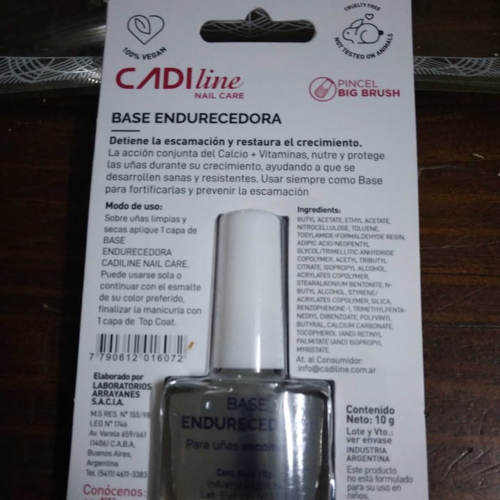 review photo of CADIline Base endurecedora con calcio y vitaminas shared by @sabry-mv on 30 Jul 2022 - review